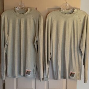 FROG Flame Resistant Green Long Sleeve Crew Neck Tee, Large